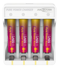 Ansmann Pure Power Charger with 4 AAA 1400 mah (4pk)