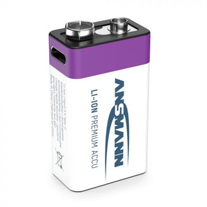 Ansmann 9V 400 Lithium-Ion Rechargeable Battery