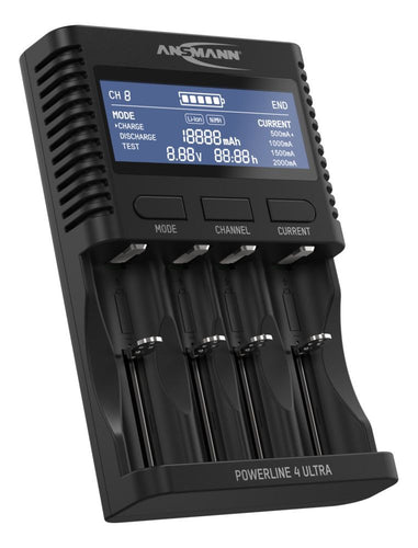 ANSMANN POWERLINE 4 ULTRA BATTERY CHARGER AND CAPACITY TESTER