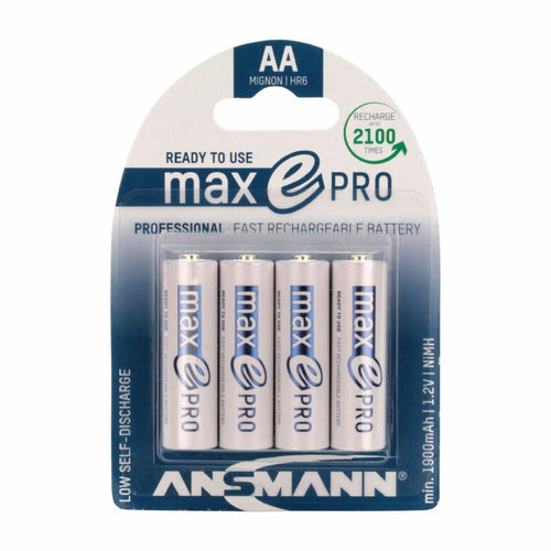 Ansmann Max E Pro High Recycle Low Discharge Rechargeable Battery 4pk